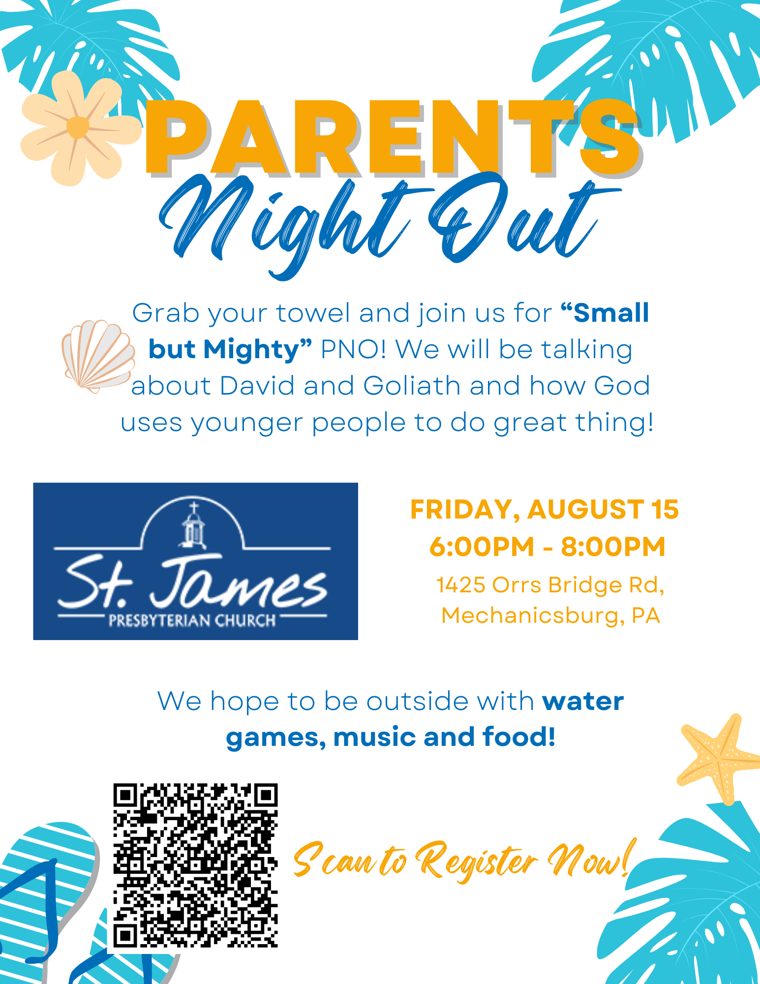 Blue Illustrative Summer Water Park Flyer